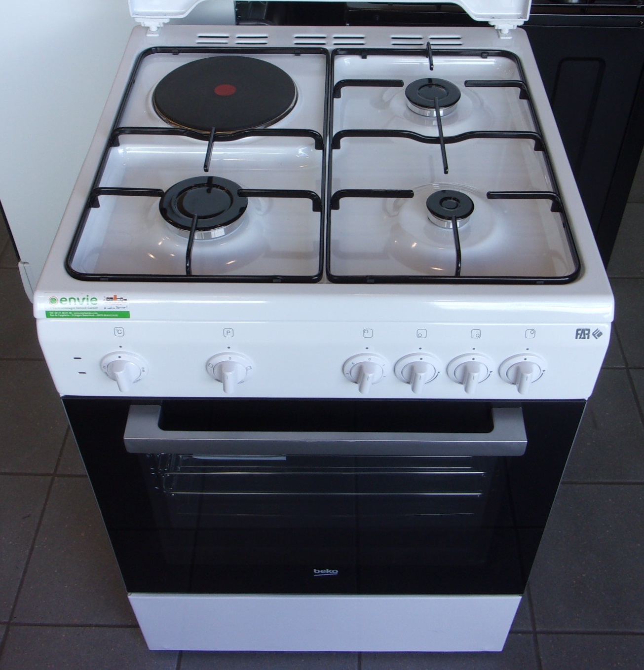 Cuisinière Mixte 3 Feux Gaz 1 Plaque FAR Envie Anjou