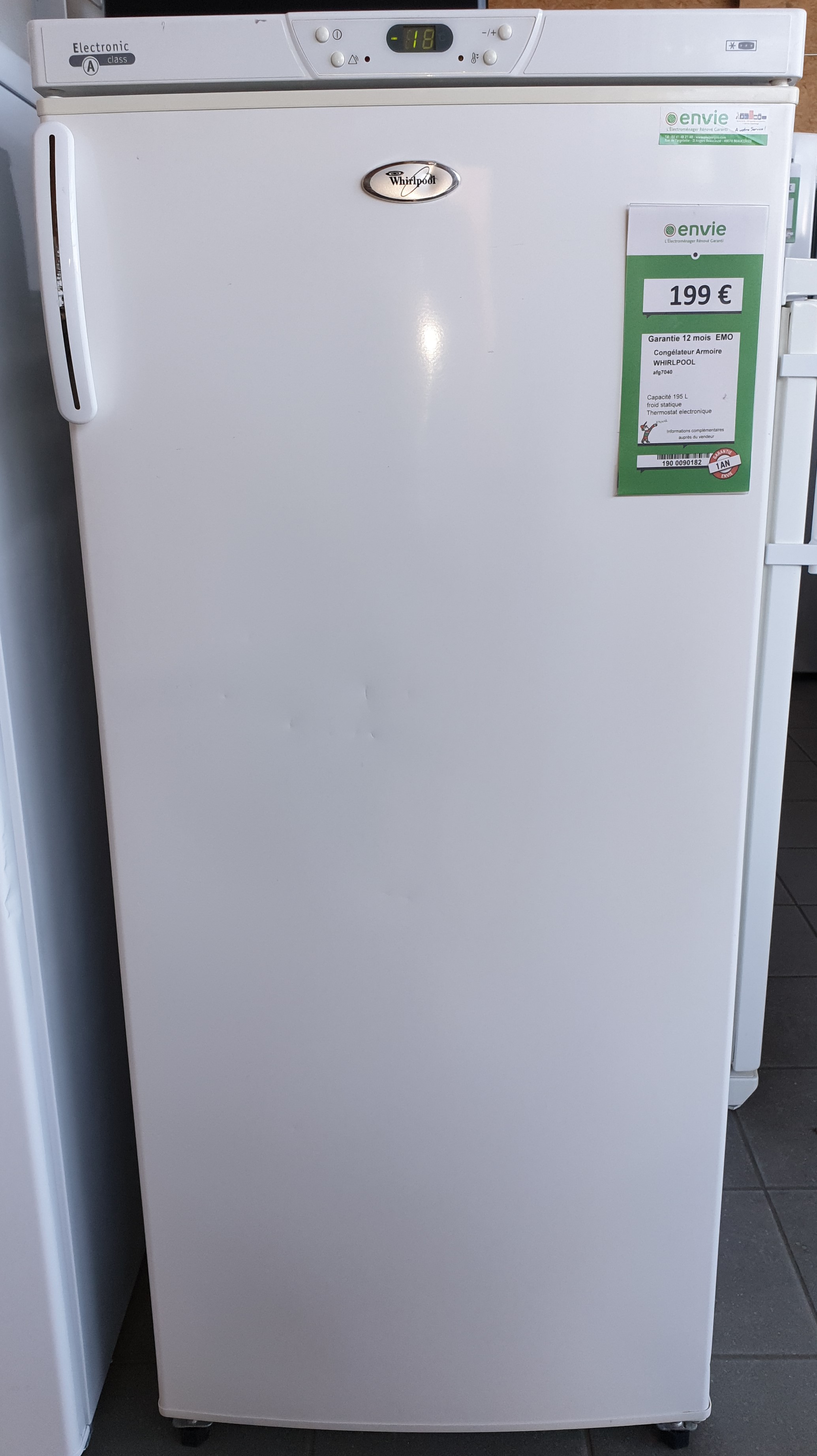 Congélateur Armoire 195L WHIRLPOOL Envie Anjou