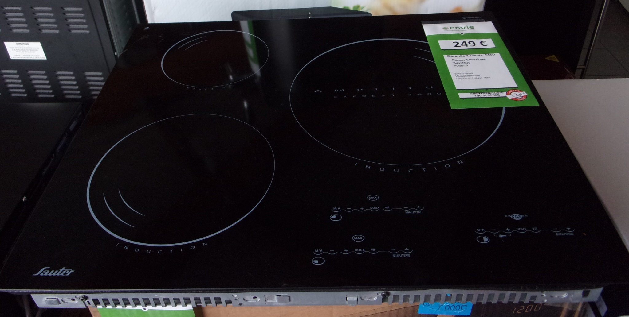 Plaque électrique 3 feux SAUTER Envie Anjou