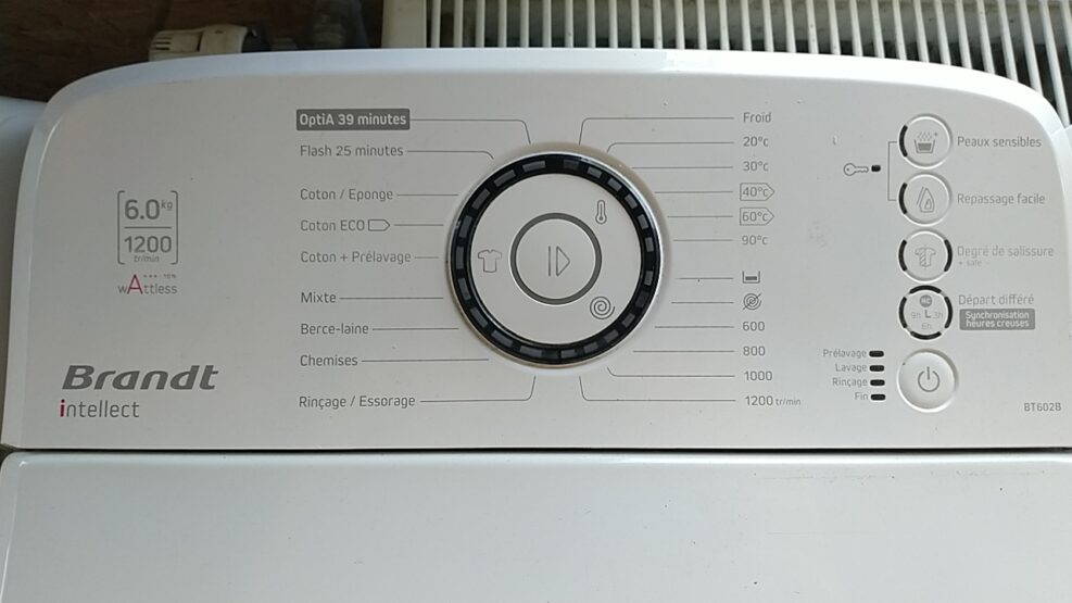 Lave Linge Ouverture Dessus Brandt