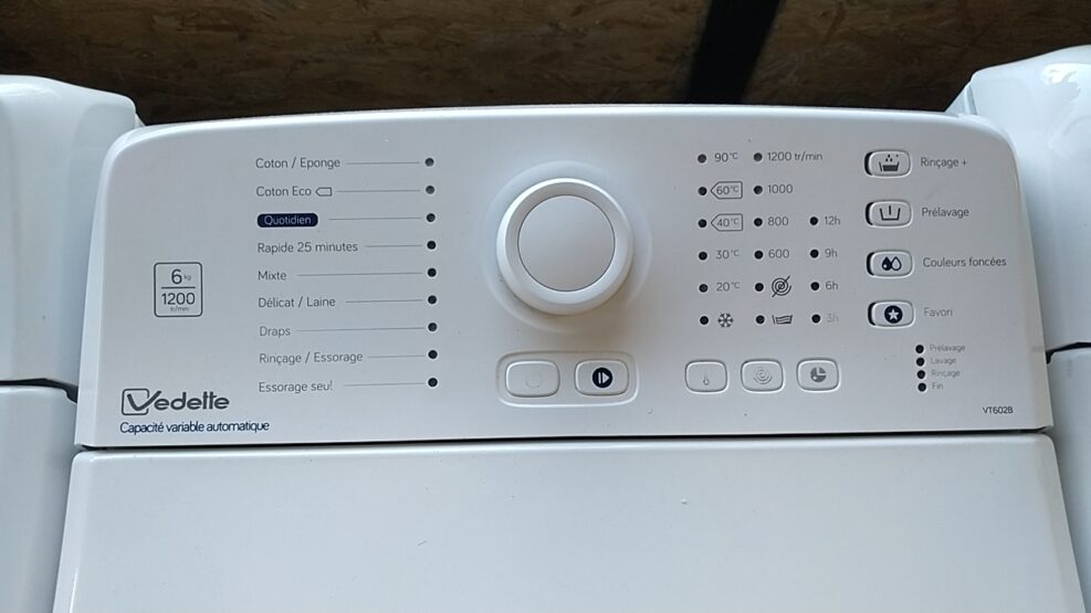 Lave Linge Ouverture Dessus Vedette