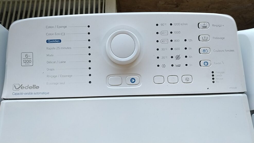 Lave Linge Ouverture Dessus Vedette