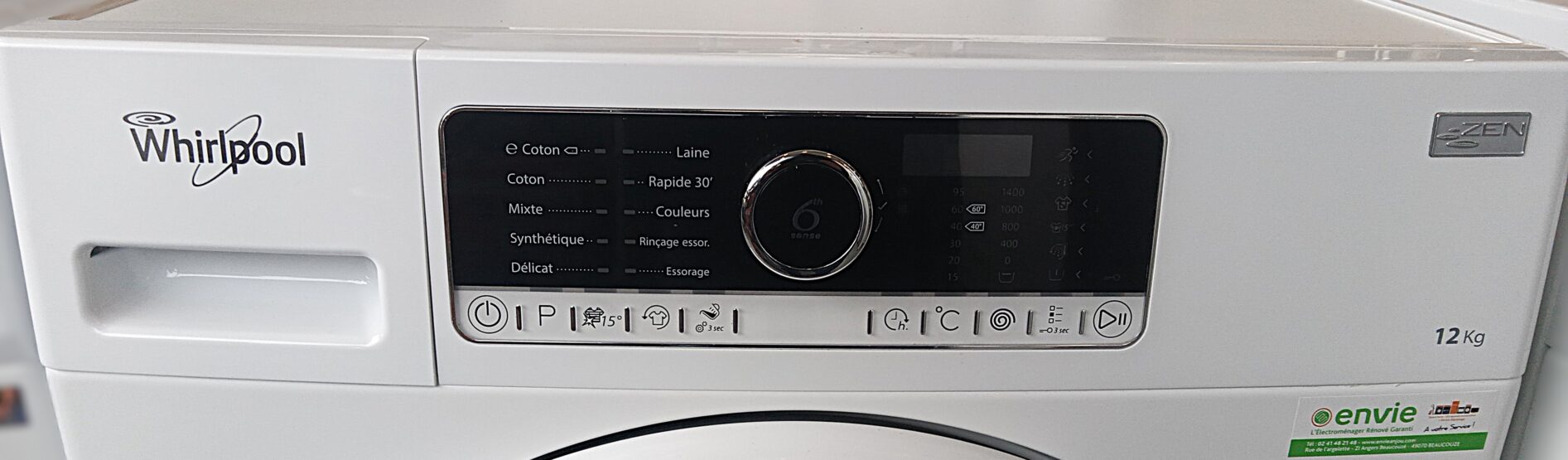 Lave linge Hublot WHIRLPOOL