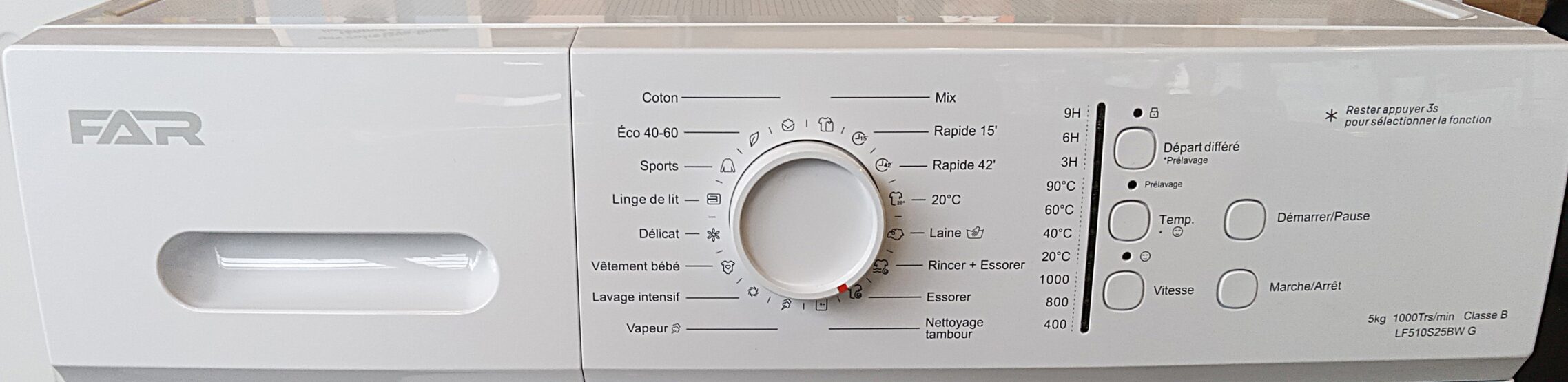 Lave linge Hublot FAR